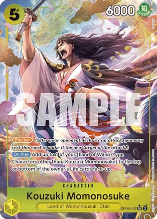 Kouzuki Momonosuke (Alternate Art) (OP06-107) - Wings of the Captain Foil [Super Rare]