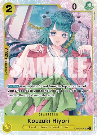 Kouzuki Hiyori (OP06-106) - Wings of the Captain Foil [Super Rare]