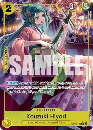 Kouzuki Hiyori (Alternate Art) (OP06-106) - Wings of the Captain Foil [Super Rare]