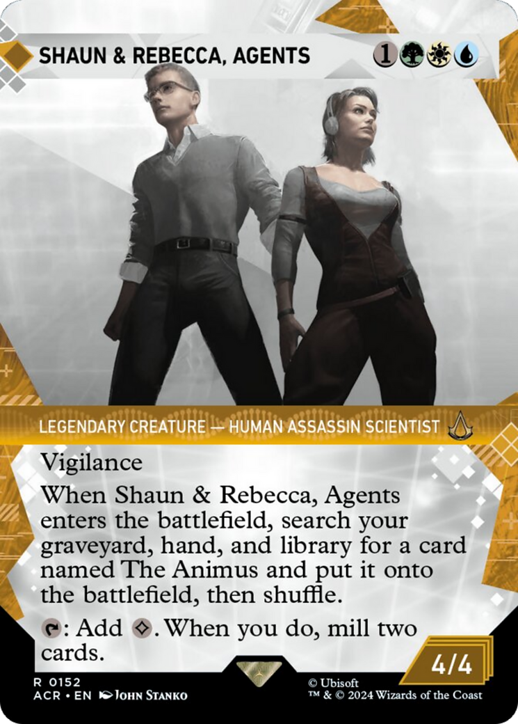 Shaun & Rebecca, Agents (ACR-152) - Assassin's Creed: (Showcase) (Borderless) Foil [Rare]