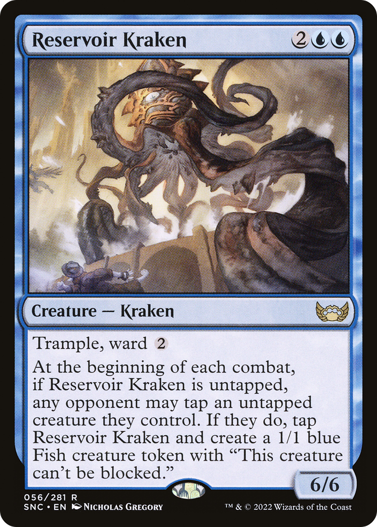 Reservoir Kraken (SNC-056) - Streets of New Capenna Foil [Rare]