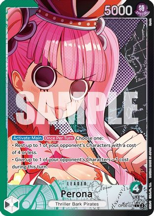 Perona (021) (Alternate Art) (OP06-021) - Wings of the Captain Foil [Leader]