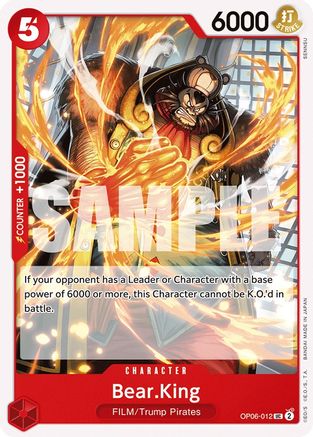 Bear.King (OP06-012) - Wings of the Captain  [Uncommon]