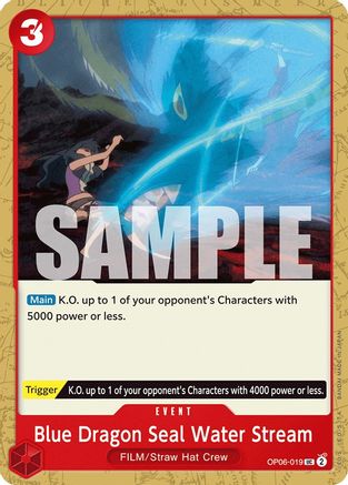 Blue Dragon Seal Water Stream (OP06-019) - Wings of the Captain  [Uncommon]