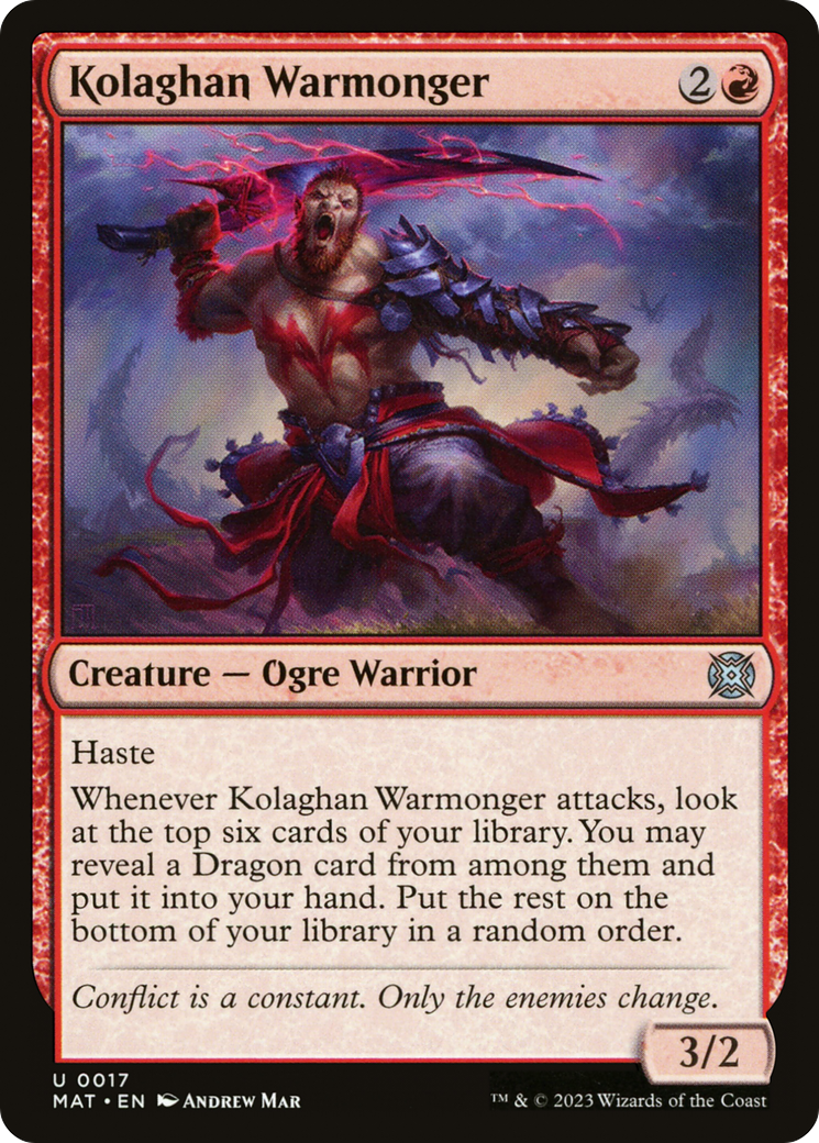 Kolaghan Warmonger (MAT-017) - March of the Machine: The Aftermath [Uncommon]