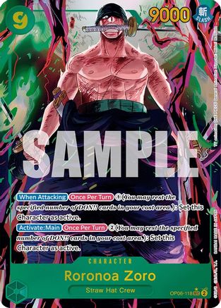 Roronoa Zoro (Alternate Art) (OP06-118) - Wings of the Captain Foil [Secret Rare]