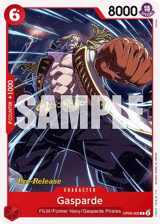 Gasparde (OP06-005) - Wings of the Captain Pre-Release Cards  [Common]