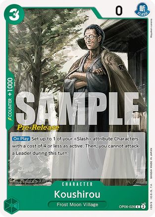 Koushirou (OP06-026) - Wings of the Captain Pre-Release Cards  [Common]
