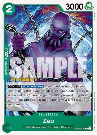 Zeo (OP06-028) - Wings of the Captain Pre-Release Cards  [Common]