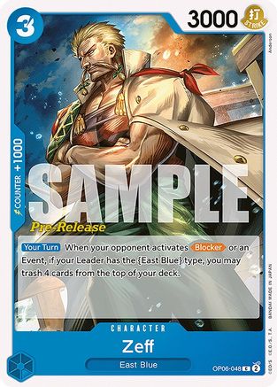 Zeff (OP06-048) - Wings of the Captain Pre-Release Cards  [Common]