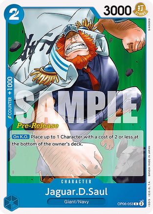 Jaguar.D.Saul (OP06-053) - Wings of the Captain Pre-Release Cards  [Common]