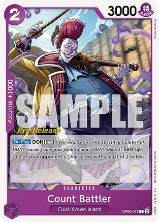 Count Battler (OP06-075) - Wings of the Captain Pre-Release Cards  [Common]