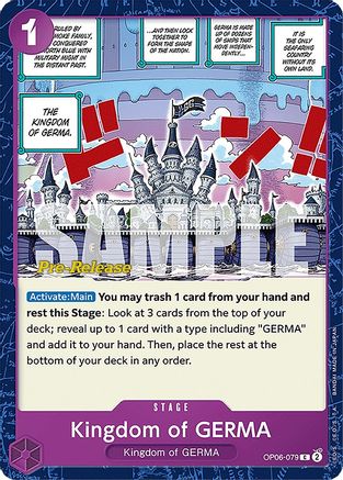 Kingdom of GERMA (OP06-079) - Wings of the Captain Pre-Release Cards  [Common]