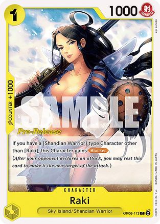 Raki (OP06-113) - Wings of the Captain Pre-Release Cards  [Common]