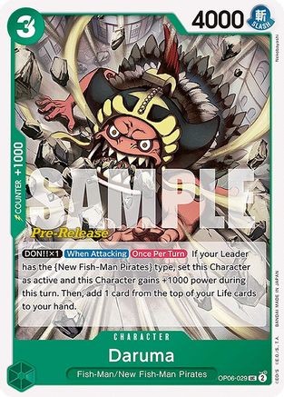Daruma (OP06-029) - Wings of the Captain Pre-Release Cards  [Uncommon]