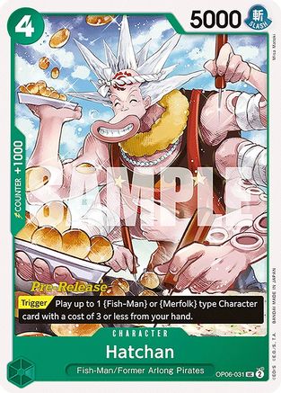 Hatchan (OP06-031) - Wings of the Captain Pre-Release Cards  [Uncommon]