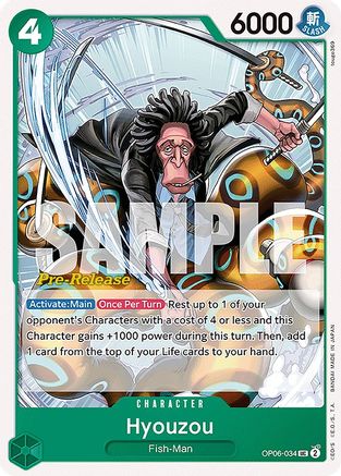 Hyouzou (OP06-034) - Wings of the Captain Pre-Release Cards  [Uncommon]