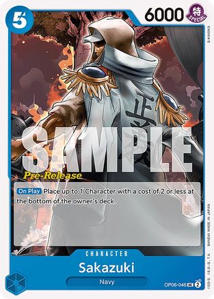 Sakazuki (OP06-046) - Wings of the Captain Pre-Release Cards  [Uncommon]