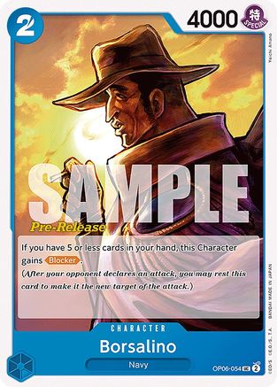 Borsalino (OP06-054) - Wings of the Captain Pre-Release Cards  [Uncommon]