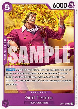 Gild Tesoro (OP06-071) - Wings of the Captain Pre-Release Cards  [Uncommon]