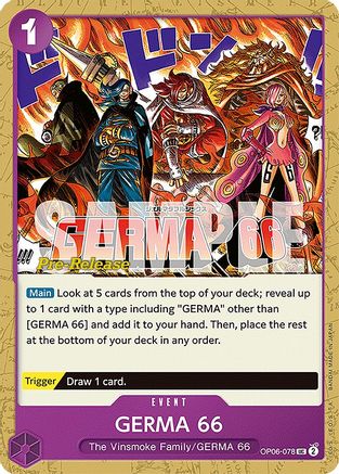 GERMA 66 (OP06-078) - Wings of the Captain Pre-Release Cards  [Uncommon]