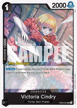 Victoria Cindry (OP06-091) - Wings of the Captain Pre-Release Cards  [Uncommon]