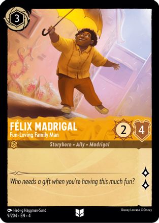 Felix Madrigal - Fun-Loving Family Man (9/204) - Ursulas Return Cold Foil [Uncommon]