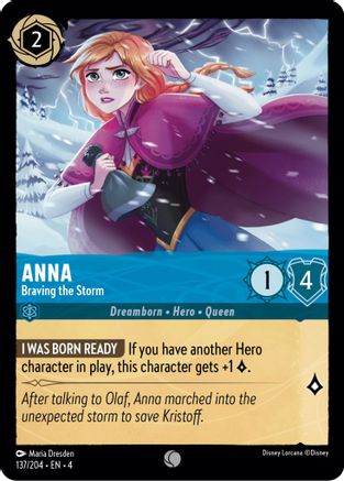 Anna - Braving the Storm (137/204) - Ursulas Return Cold Foil [Common]