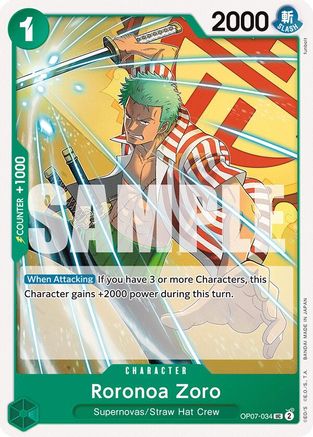 Roronoa Zoro (034) (OP07-034) - 500 Years in the Future  [Uncommon]