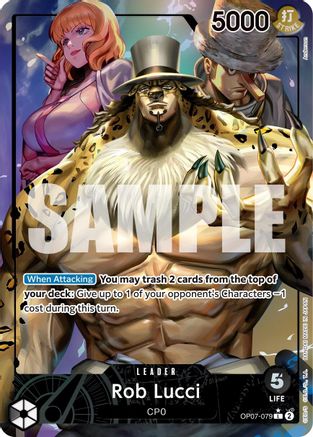 Rob Lucci (079) (Parallel) (OP07-079) - 500 Years in the Future Foil [Leader]