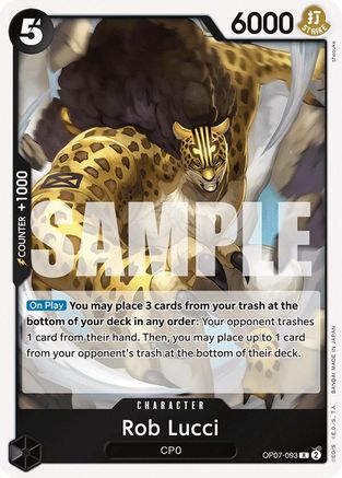 Rob Lucci (093) (OP07-093) - 500 Years in the Future Foil [Rare]