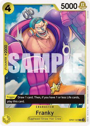 Franky (OP07-107) - 500 Years in the Future Foil [Rare]