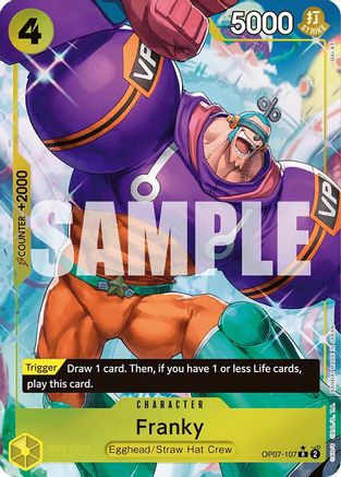 Franky (Parallel) (OP07-107) - 500 Years in the Future Foil [Rare]