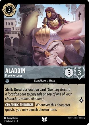 Aladdin - Brave Rescuer (171/204) - Ursulas Return Cold Foil [Uncommon]