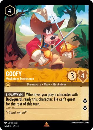 Goofy - Musketeer Swordsman (12/204) - Ursulas Return  [Rare]