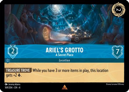 Ariel’s Grotto - A Secret Place (169/204) - Ursulas Return Cold Foil [Rare]