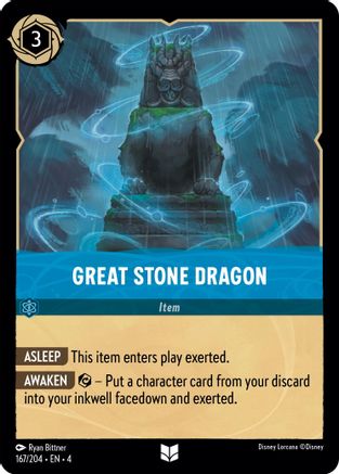 Great Stone Dragon (167/204) - Ursulas Return Cold Foil [Uncommon]