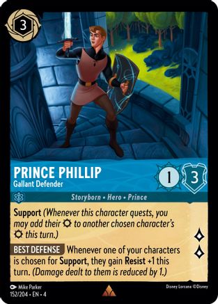Prince Phillip - Gallant Defender (152/204) - Ursulas Return Cold Foil [Rare]