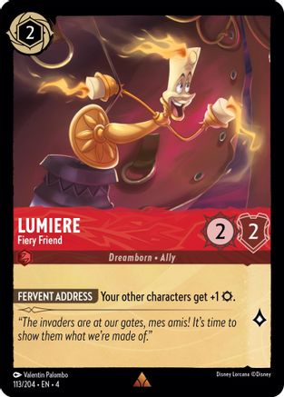 Lumiere - Fiery Friend (113/204) - Ursulas Return Cold Foil [Rare]