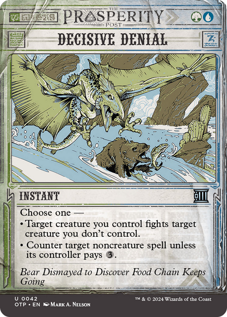 Decisive Denial (OTP-042) - Breaking News: (Showcase) (Borderless) [Uncommon]
