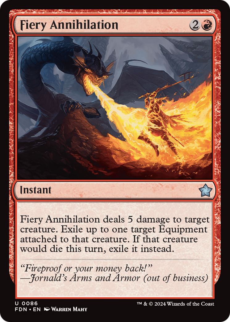 Fiery Annihilation (FDN-086) - Foundations Foil [Uncommon]
