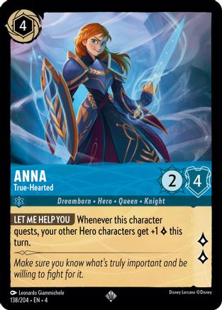 Anna - True-Hearted (138/204) - Ursulas Return Cold Foil [Super Rare]