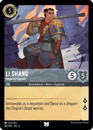 Li Shang - Imperial Captain (182/204) - Ursulas Return Cold Foil [Uncommon]