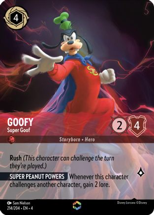 Goofy - Super Goof (Enchanted) (214/204) - Ursulas Return Holofoil [Enchanted]