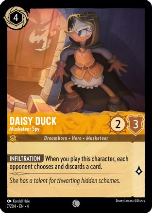 Daisy Duck - Musketeer Spy (7/204) - Ursulas Return Cold Foil [Common]