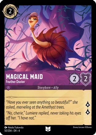 Magical Maid - Feather Duster (50/204) - Ursulas Return Cold Foil [Uncommon]