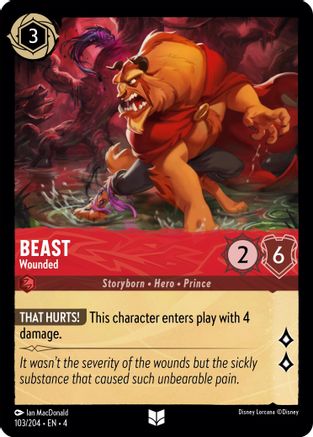 Beast - Wounded (103/204) - Ursulas Return Cold Foil [Uncommon]