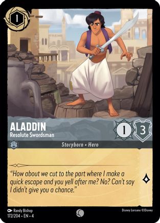 Aladdin - Resolute Swordsman (172/204) - Ursulas Return Cold Foil [Common]