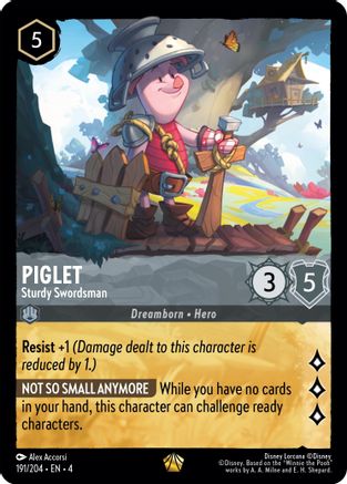 Piglet - Sturdy Swordsman (191/204) - Ursulas Return  [Legendary]