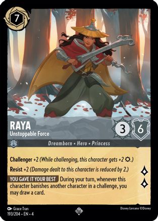 Raya - Unstoppable Force (193/204) - Ursulas Return Cold Foil [Super Rare]